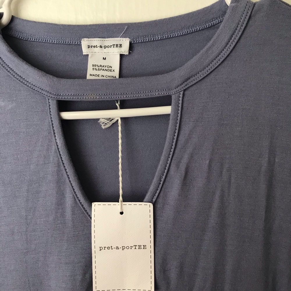 Casual Blue Grey Blouse